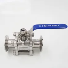 Три зажима шаровой клапан из нержавеющей Стали Пивоваренный клапан 1/" 3/4" " ss304 3 шт полный порт шаровой клапан