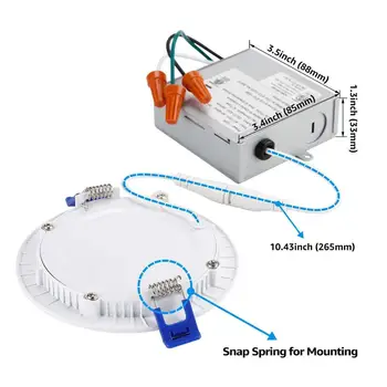 

12-Pack 4 Inch 10W Dimmable Slim LED Downlight with J-Box, 80W Eqv. Recessed Ceiling Light, 650lm, ETL & Energy Star Listed Low