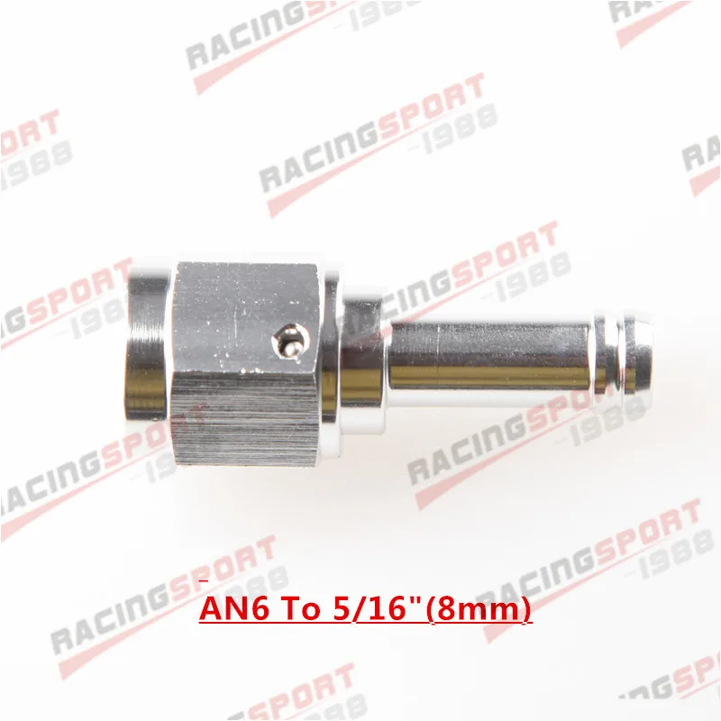 SILVER AN6 AN8 мама до 5/1" 3/8" 1/" прямой шланг Barb адаптер алюминиевый - Цвет: SILVER
