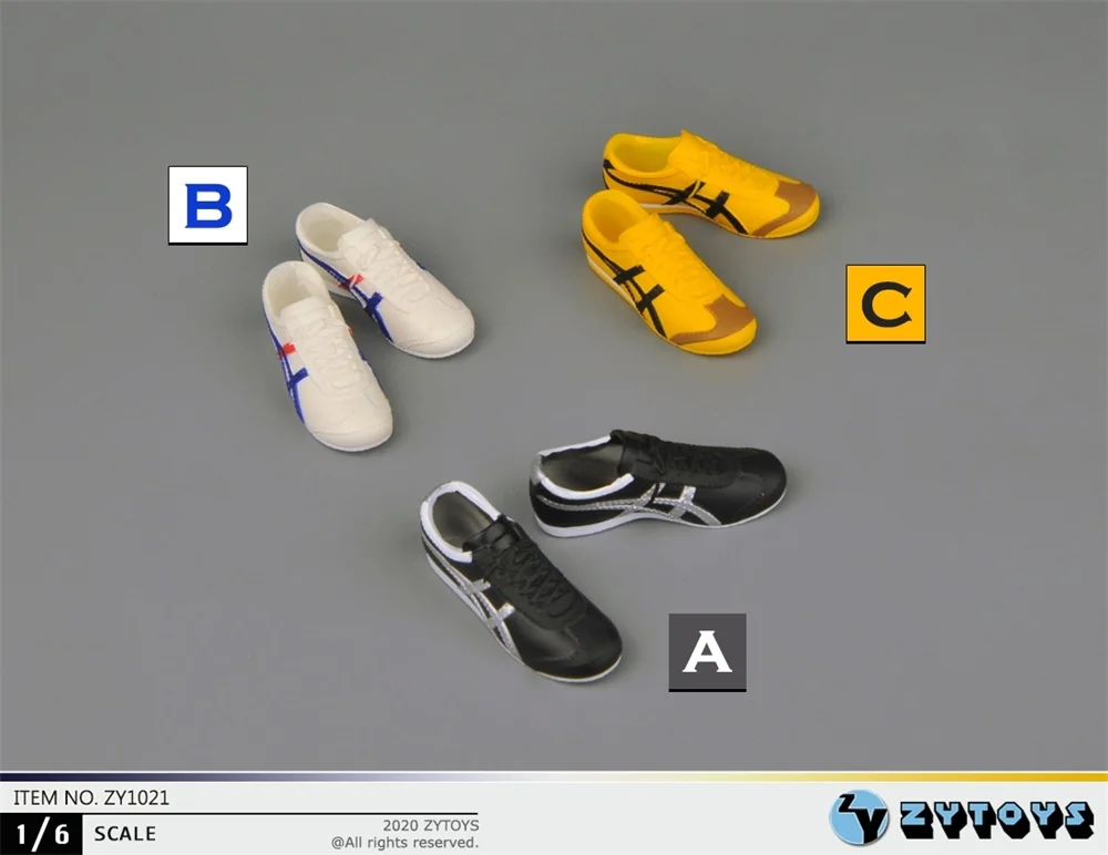 

ZYTOYS Scale 1/6th Fashion Sport Hollow Shoes Of Bruce Lee Kung Fu Model PVC Material For 12inch Body Doll Collectable