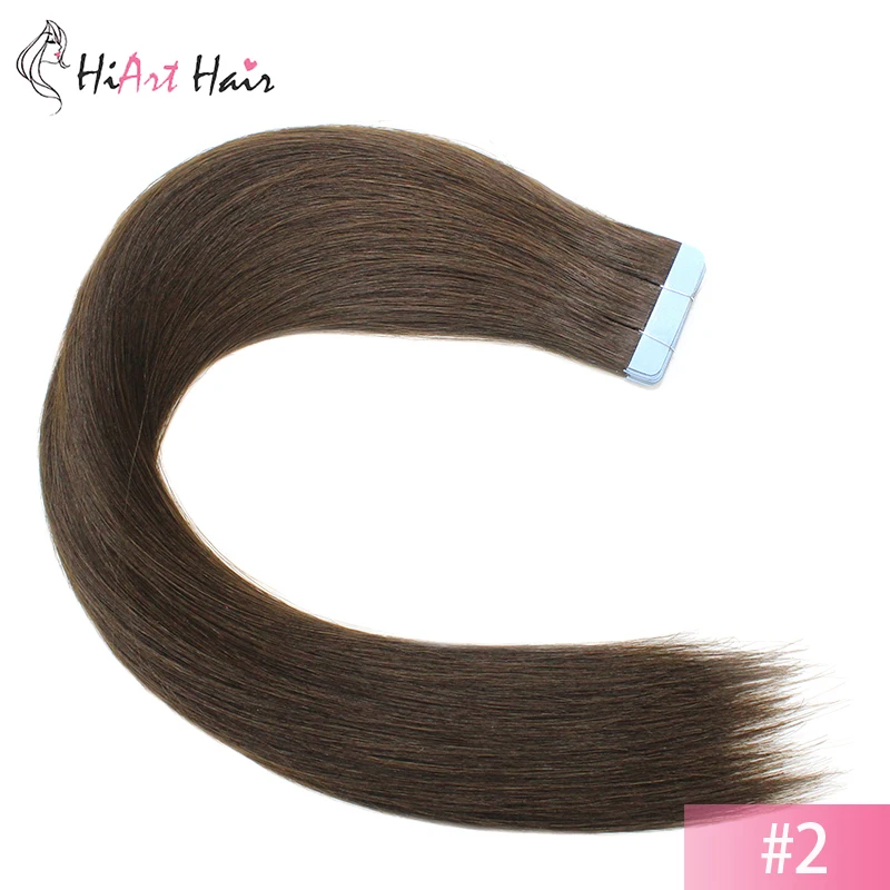 HiArt 1,8 г волосы Remy для наращивания на ленте, волосы для салона, волосы для наращивания на клейкой ленте, прямые волосы 1" 20" 2", фабрика