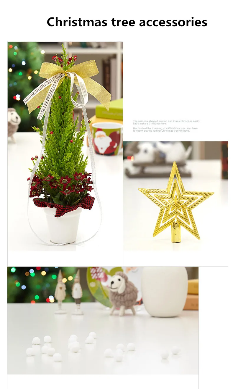 High Quality Christmas Tree Package 50cm Desktop Small Mini Decorative Christmas Tree Decoration Gift Box Christmas Decorations QW109 (10)