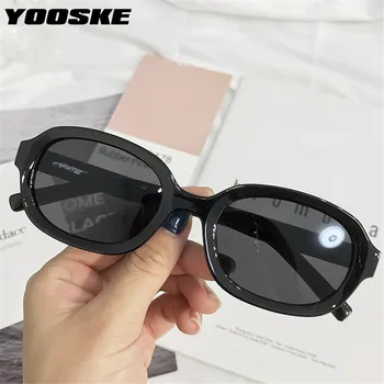 

YOOSKE Women Trend Sunglasses Luxury concave shape Oval Sun Glasses Men Brand Design Vintage Black Yellow Eyeglasses UV400