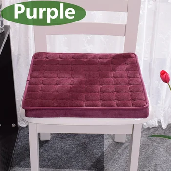 

Flannel Winter Chair Cushion Thicken Office Throw Pillow Seat CushionS Soft Student Chair Cushion Seat Mat Can Fixed On Chair Q