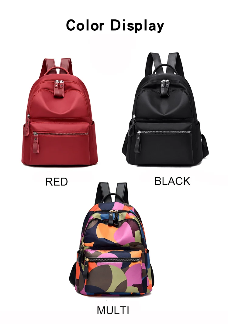 Fabra Cool Retro Multi-Functional Backpack Large Capacity Nylon Backpack Women Travel Shopping Women Casual Daypack Bagpacks