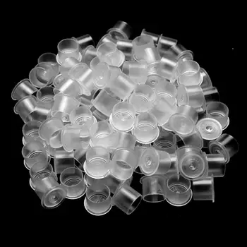 

Microblading Permanent Tattoo Ink Cups Container S/M Plastic Disposable Transparent Tattoo Accessories 100/500pcs Tattoo Ink Cap