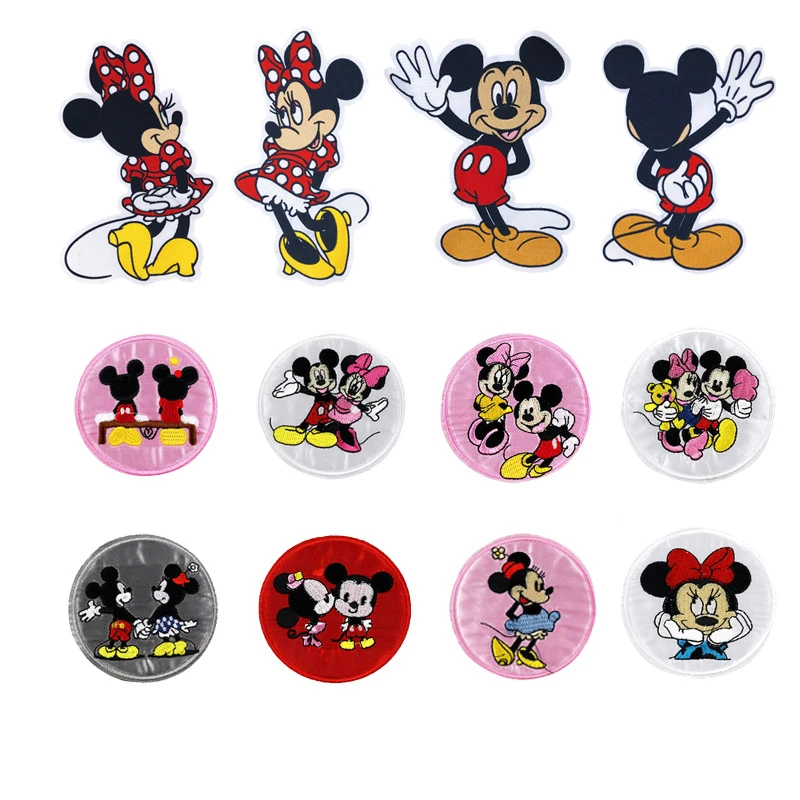 

Fashion 1pc Embroidered Cartoon Patch Minnie Mickey Iron On Clothes Patches For Clothing Tshirt Sew-on Kids Stickers Wholesale