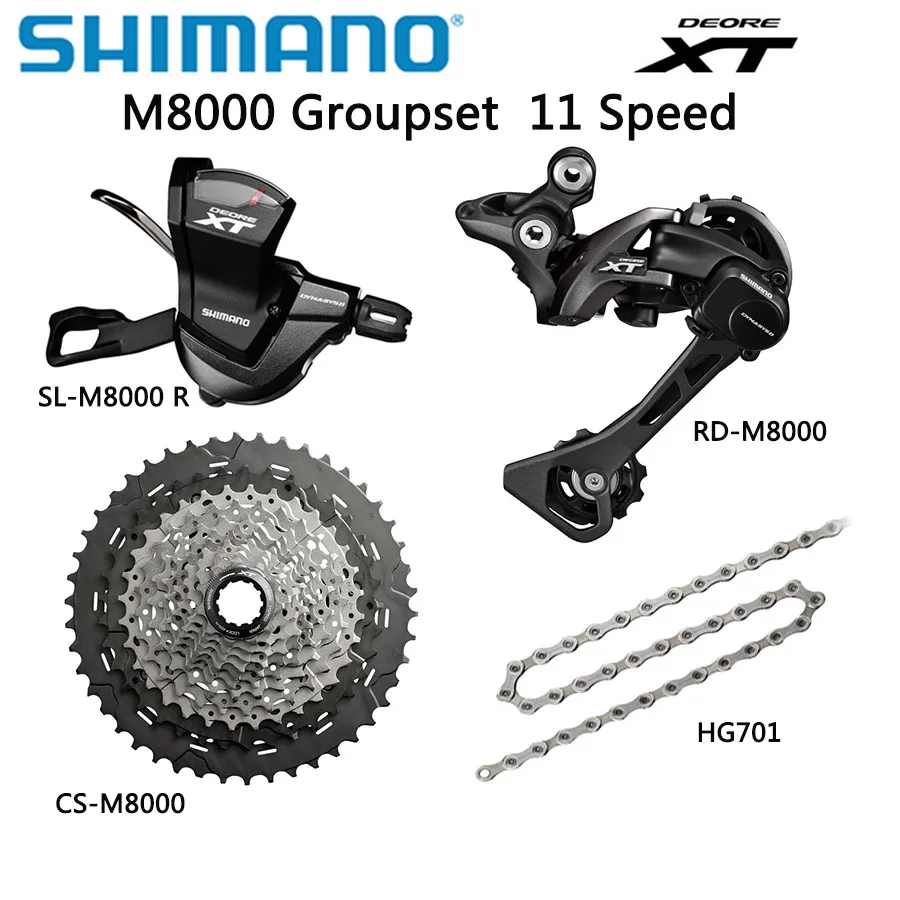 Shimano DEORE XT M8000 набор групп, 11 скоростей, горный велосипед MTB, набор групп 40T 42T 46T рычаг переключения передач и задний переключатель и кассета и цепь