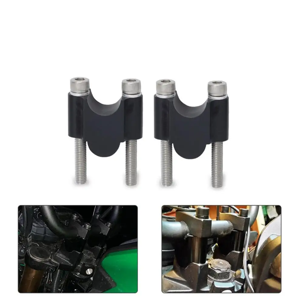 CNC Motorcycle Handlebar Riser Kit 7/8" or 1 1/8" Universal Bar Clamps 22mm 30mm Rise For Suzuki Honda Yamaha ATV Scooter