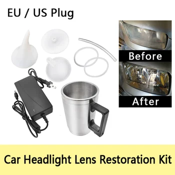 

Car Headlight Lens Restorer Tool Automotive Headlights Polishing Kit Heating Atomization Cup With EU US Plug