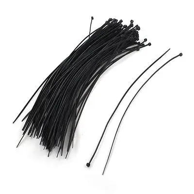 

Black Nylon Packing String Wire Cable Zip Ties Fastener 2.8x300mm 100Pcs