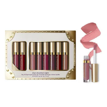 

8 Pcs Liquid Lipstick Lip Glaze Star Studded Long Lasting Non-stick for Women Lip products Lip gloss Cosmetic @ME88