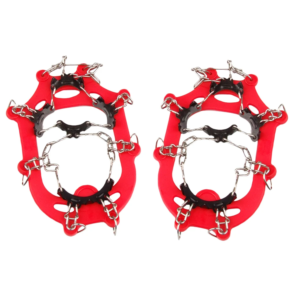 11-Teeth Climbing Boots Shoes Cover Spikes Cleats Crampons Ice Snow Grippers