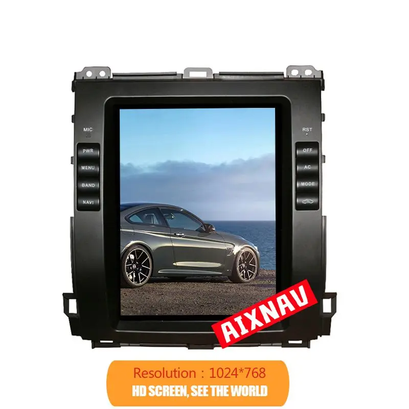 Автомобильный радиоприемник MP5 мультимедийный плеер для Toyota Prado DVD 2 навигация DIN gps Android 6,0 64G 2G 2002-2009 Авторадио parktronic