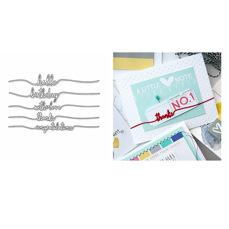 

Metal Cutting Dies Necklace Type Letter With You Style For DIY Album Scrapbooking Decorative Embossing Paper Cards Crafts 2019