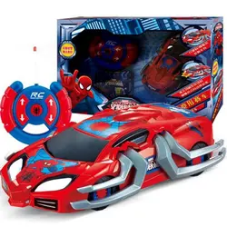 Мстители действия Человек-паук дистанционного управления автомобиля игрушки Фигурки супер Heros Человек-паук ПВХ машинки на р/у игрушечные