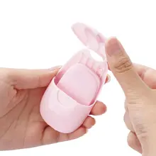 50 шт. Мини Путешествия мыло бумага одноразовые Ручная стирка Ароматические ломтик с коробкой E7CF