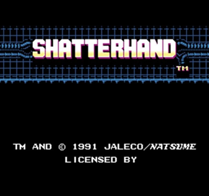 SHATTERHAND 60 Pins English Version Game Cartridge for 8 Bit 60pin Game Console
