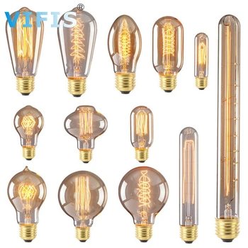 

Dimmable Vintage LED Filament Bulb E27 40W Light Retro LED Tungsten Filament Bulb for pendant Lamp 110V 220V Retro Candle Light
