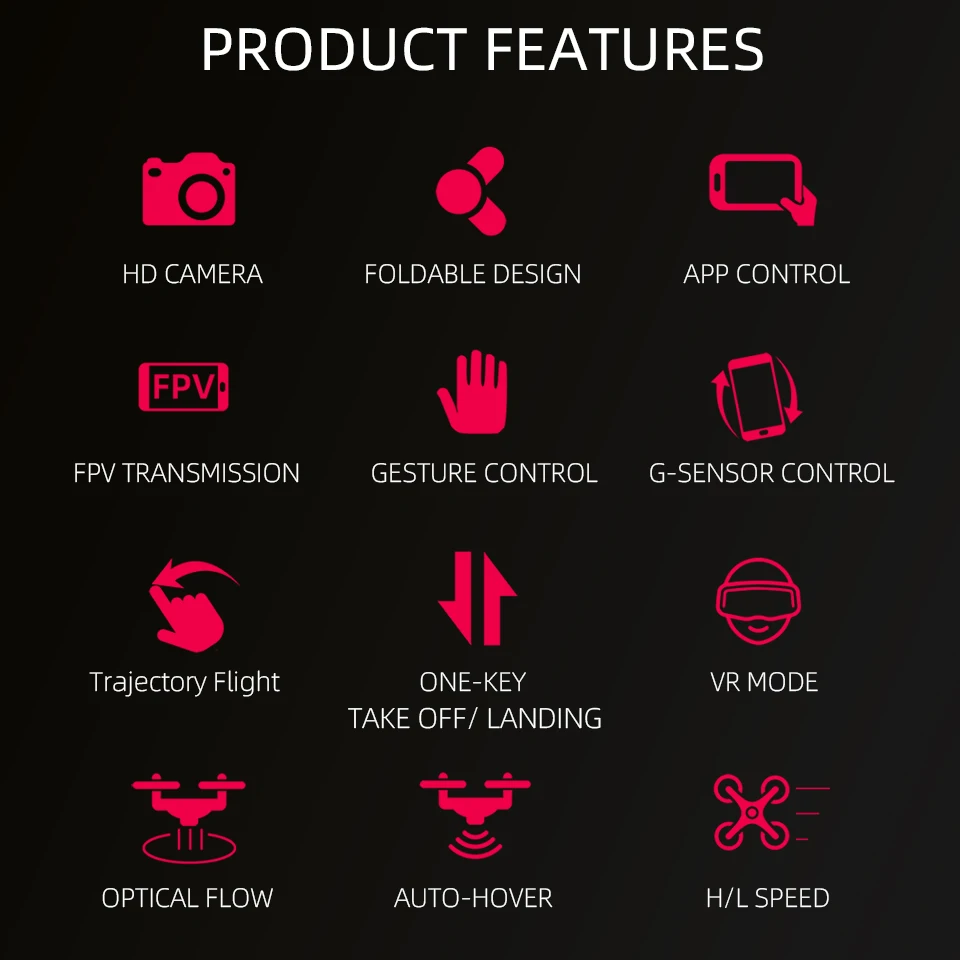  PEGI L3 RC Drone with HD Camera 1080P / 4K FPV Live Video Professional 2.4G Remote Control 6-Axis Q