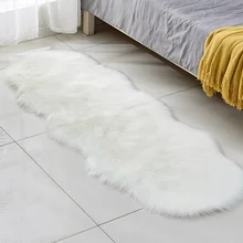 Ковры из овчины и искусственного меха для дома, спальни, детей, гостиной, стула, теплые, высокое качество, Нескользящие, белый, серый, плюшевый коврик