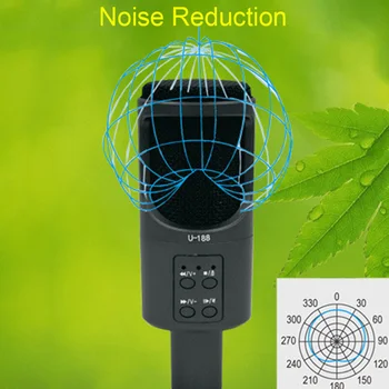 

3.5mm Jack Universal Unidirectional Studio Study Game Console Desktop Computer Volume Control USB Condenser Microphone Office PC