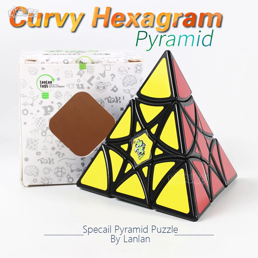 

LanLan Curvy Hexagram Pyramid 3x3x3 Cube Puzzle Pyraminxed Magic Cubes 3x3x3 Cubo Magico Educational Toys