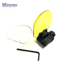 Страйкбол линза прицела протектор пуленепробиваемый красный зеленый точка зрения прицелы крышка(Складная крышка w/2 запасных объектива) прозрачный