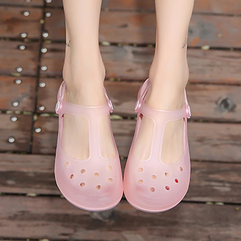 

China VEBLEN hole shoes beach sandals solid color