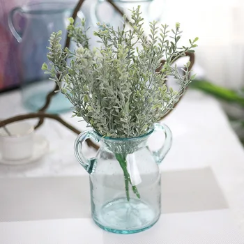 

5PCS 34CM Home Decorations Accessories Artificial Plant Real Touch Leaves Fresh Diy Bouquet Accessories Artificial Wall Plants