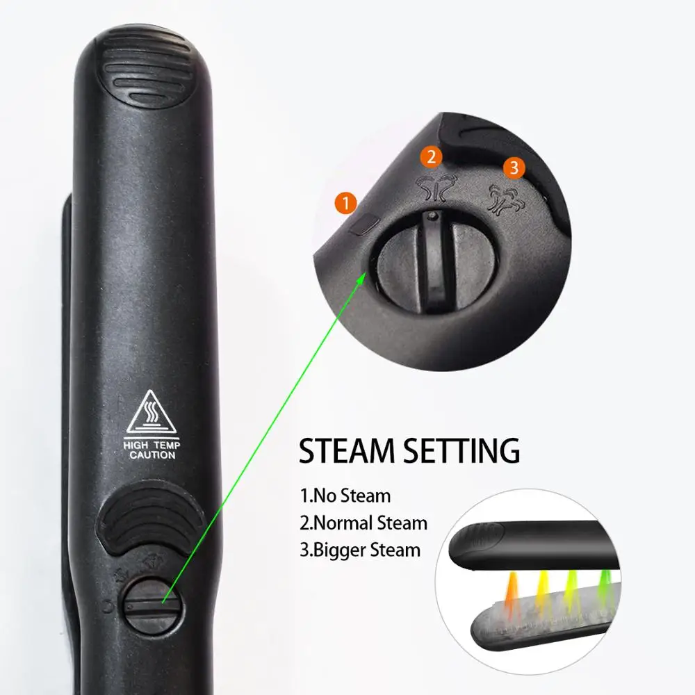 Pro Электрический паровой выпрямитель утюжок для выпрямления волос Турмалин