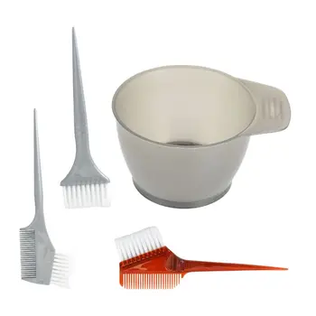 

4Pcs 4Pcs/set Professional Plastic Hairdressing Brushes Bowl Combo Salon Hair Color Kit Dye Hair Tint Tool Set