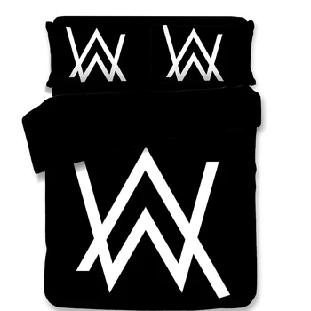 

Hot Alan Wake Game W Alphabet 3D Bedding Set masked boy Print Duvet Cover Set with Pillowcase quilt cover sets Home Textiles
