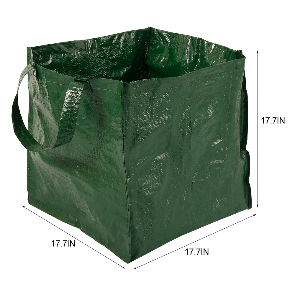 Прочный PE мешок для садовых отходов большой емкости тяжелый многоразовый садовый пакет для сбора листьев двора листьев травы контейнер для хранения мусора ведро мешок