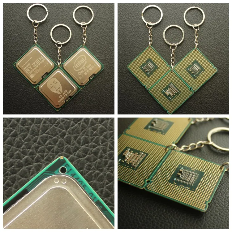 希少な現物CPUで作ったキーホルダー、サイドピンの’intel i486 SX’ 希少な現物CPUで作ったキーホルダー、サイドピンの'intel i486 SX