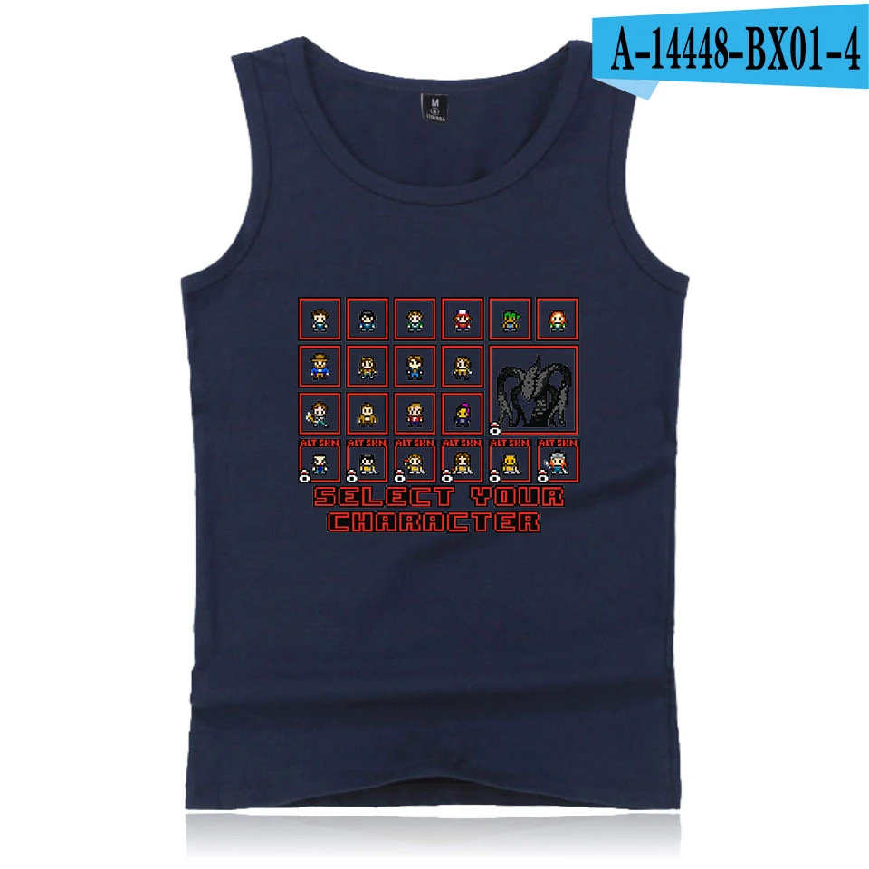 Frdun Tommee Stranger Things жилет мужские с принтом летняя майка с бретелями пальто без рукавов Горячая тренд Повседневная одежда жилет - Цвет: Navy Blue