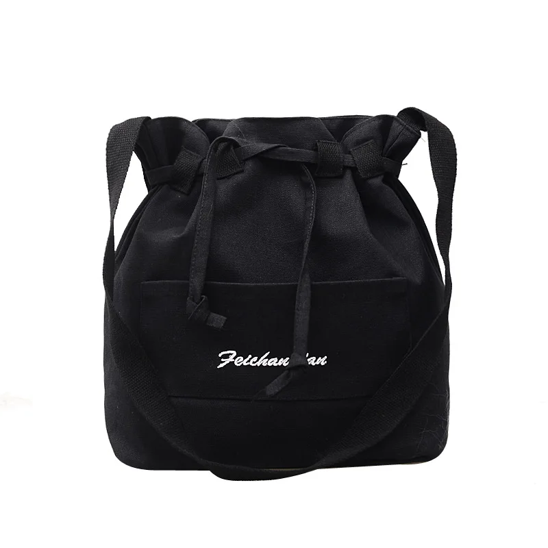 

2017 Autumn And Winter South Korea Ulzzang Single-shoulder Canvas Bag Casual Versatile Eco-friendly Bag Simple Shoulder Bag WOME
