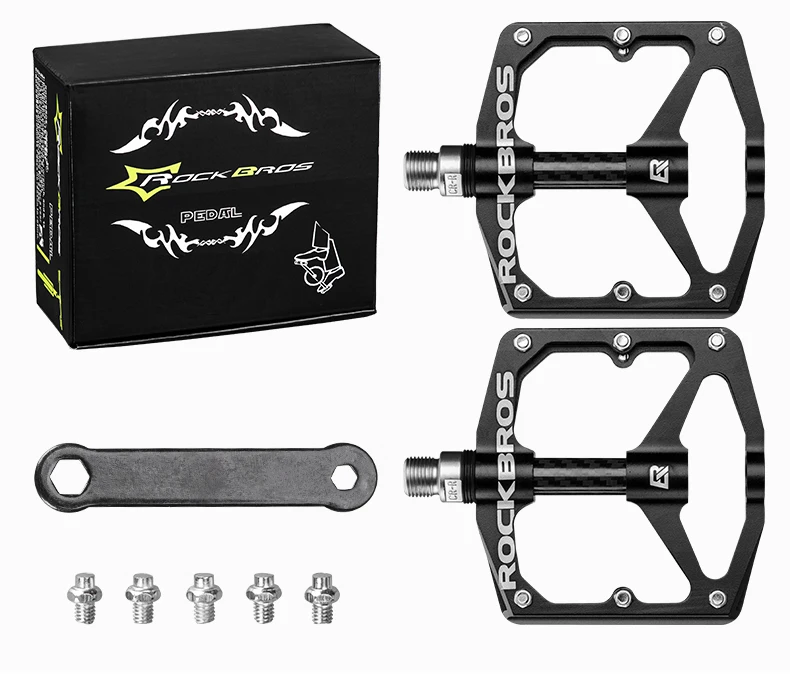 ROCKBROS MTB педали для велосипеда герметичный DU подшипник из алюминиевого сплава велосипедные педали полые сверхлегкие Нескользящие детали для велосипеда