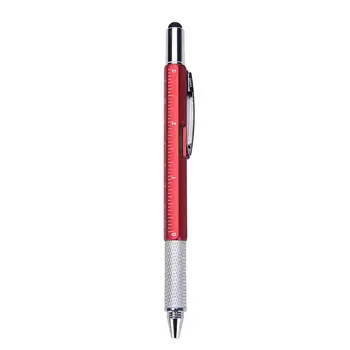 

6in1 Multifunction Tool Screen Stylus Capacitive Ballpoint Pen Screwdriver Level
