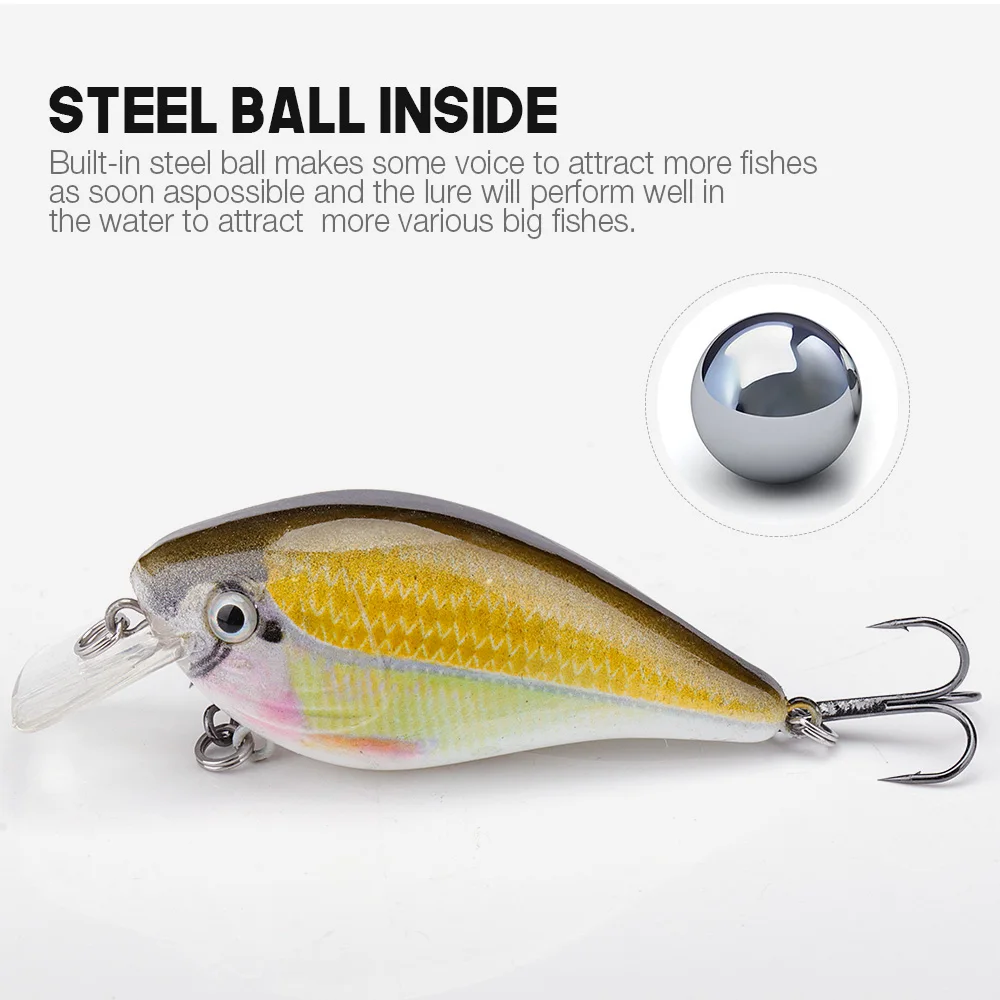 VTAVTA 5cm/7cm Crankbaits Fishing Lure Floating Wobblers for Pike Black  Minnow Lures for Fishing Artificial Bait Fishing Tackle