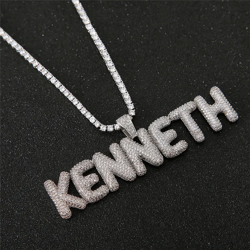 

Lucky Sonny Custom Letters A-Z Initial Charm Name Pendant Zircon Iced-out Gold Silver Hip Hop Custom Jewelry Rapper Gift LSN040