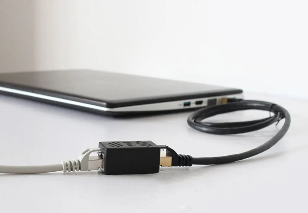 RJ45 муфта 2 пакета в линии муфта Cat7/Cat6/Cat5e Ethernet кабель удлинитель адаптер Женский(черный
