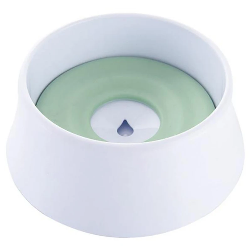 Green Not Wet Mouth Floating Drinking Bowls Dog Cat Health Feeding Eco-Friendly PP+PS+Silicone Water Feeders Bowl - Цвет: Green
