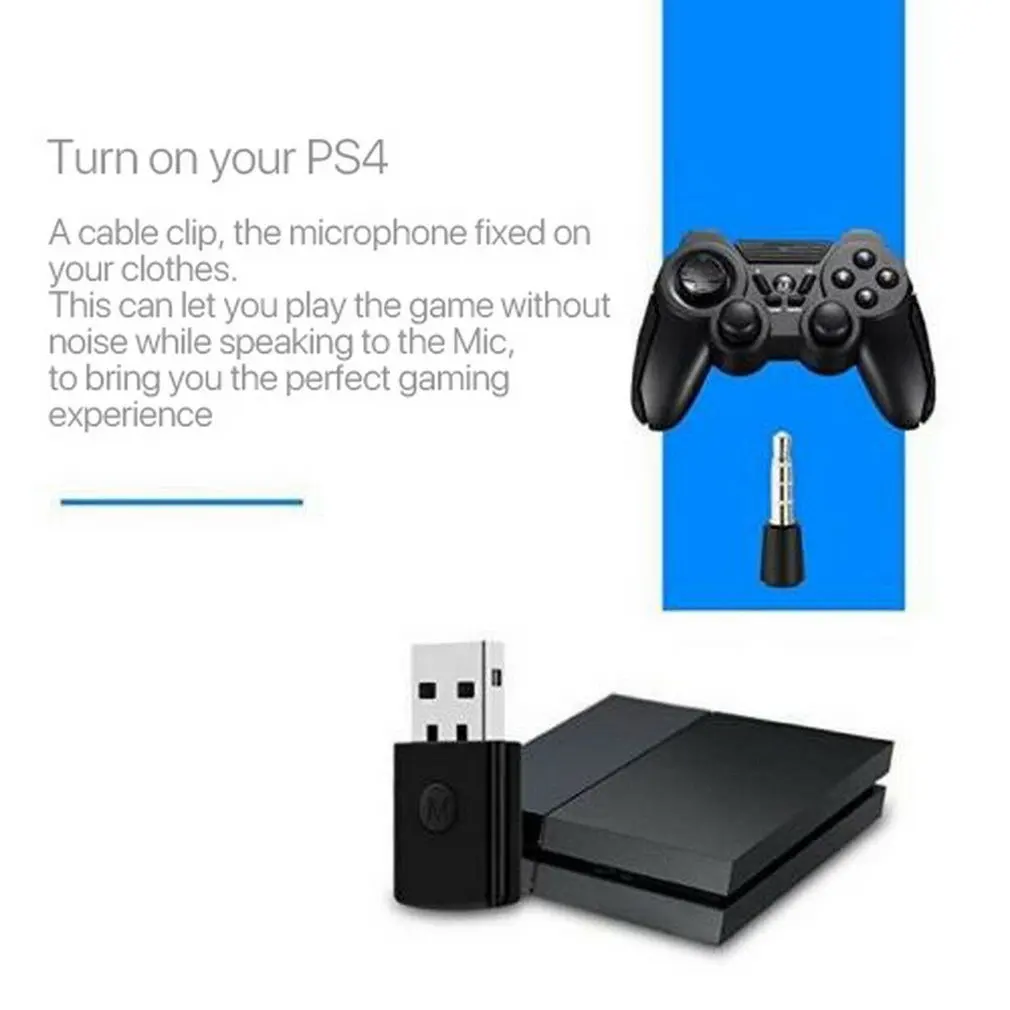 Для Ps4 беспроводной адаптер геймпад микрофон гарнитура адаптер приемник Usb 4,0 ключ беспроводной приемник