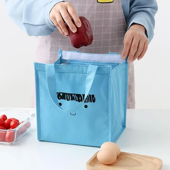 

Large Lunch Box Cartoon Insulated Cool Food Bag Portable Waterproof Lunch Bag Picnic Storage Box Carry Tote