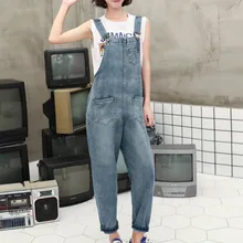 Свободные винтажные джинсовые капри длиной 9/10, укороченные джинсы, комбинезон на лямках для женщин XS S M L XL 2XL 3XL