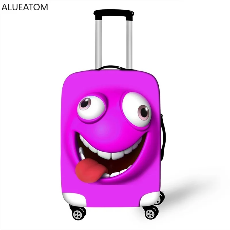 

Funny Expression Face Luggage Cover for 18-32 Inch Trolley Suitcase Protective Cover Elastic Travel Accessories Baggage Covers