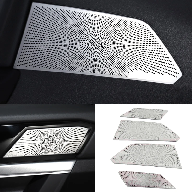 Per Vw Volkswagen Touareg Cr7 2017 2018 2019 Altoparlante Per Portiera Dell'Auto Sound Chrome Pad Copertura Per Altoparlante Trim Frame Sticker Interi