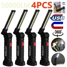 Tragbare 5 Modus COB Taschenlampe Taschenlampe USB Aufladbare Arbeit Licht Magnetische Hängenden Haken Lampe für Outdoor Camping Reparatur Auto