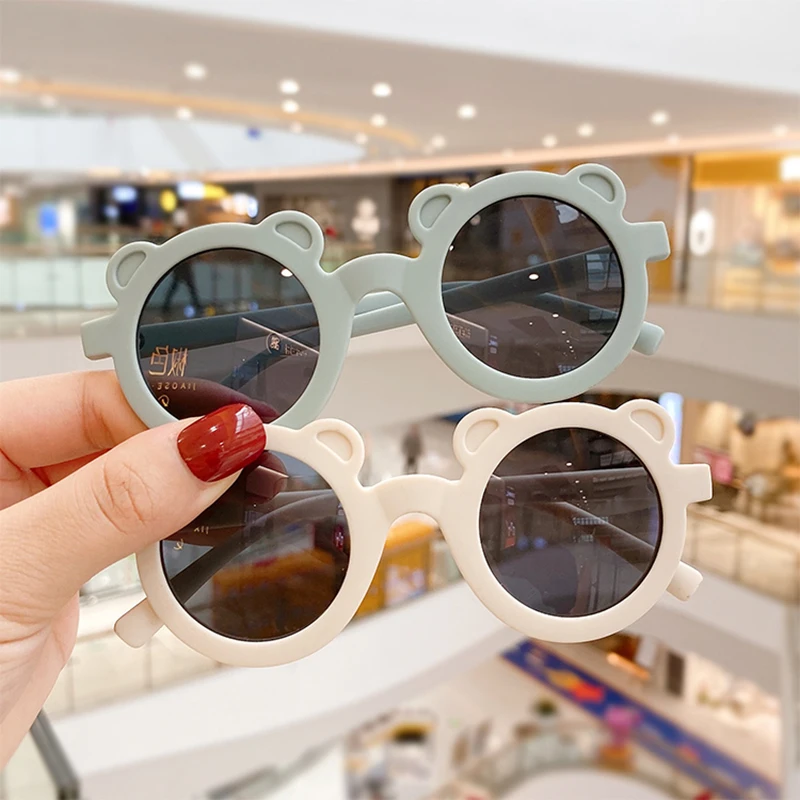 New Children Kids Colors Round Polarized UV Sunglasses Leopard Solid Boy Girls Lovely Eyeglasses Cute Baby Shades Eyewear